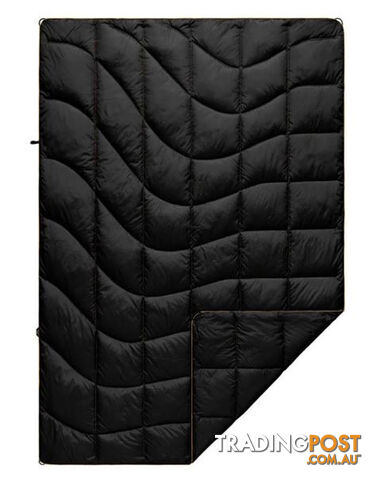 Rumpl Solid Down Puffy Insulated Outdoor Blanket - 1P - Black - RUM00025-Black