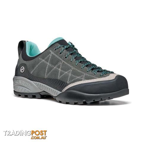 Scarpa Zen Pro Womens Approach Shoes - Shark/Green - 6 - SCA10100-SharkGreen-37
