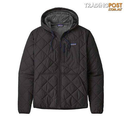 Patagonia Diamond Quilted Bomber Mens Insulated Hoody - Black - M - 27610-BLK-M