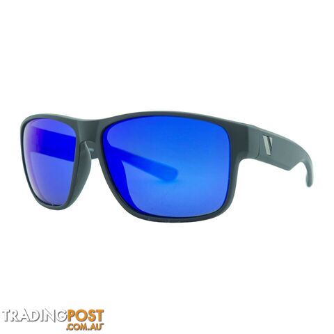 Venture Eyewear Summit Polarised Sunglasses - Matte Blk/Blue Revo -...