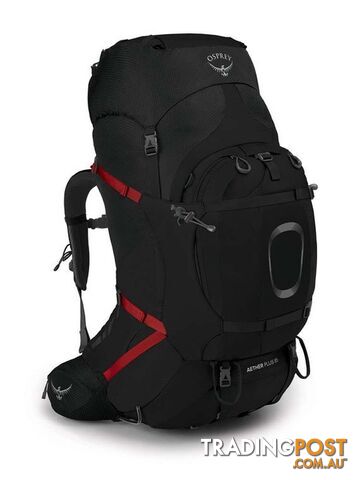 Osprey Aether Plus 85L Mens Hiking Backpack - Black - L/XL - OSP0891-Black-L-XL