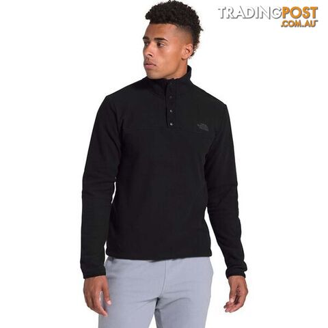 The North Face TKA Glacier Snap-Neck Mens Fleece Pullover - TNF Black/TNF Black...