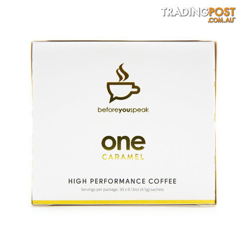 Beforeyouspeak One High Performance Coffee - Caramel - 30 Sachet Box - AUBYS102