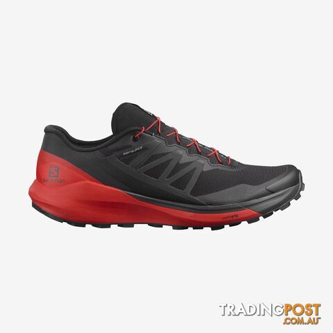 Salomon Sense Ride 4 Mens Trail Running Shoes - Black/Goji Berry/Phantom - 12US...