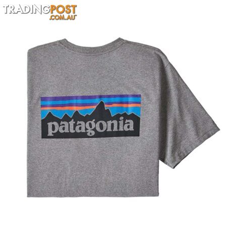 Patagonia P-6 Logo Responsibili-Tee Mens T-Shirt - Gravel Heather - XL -...