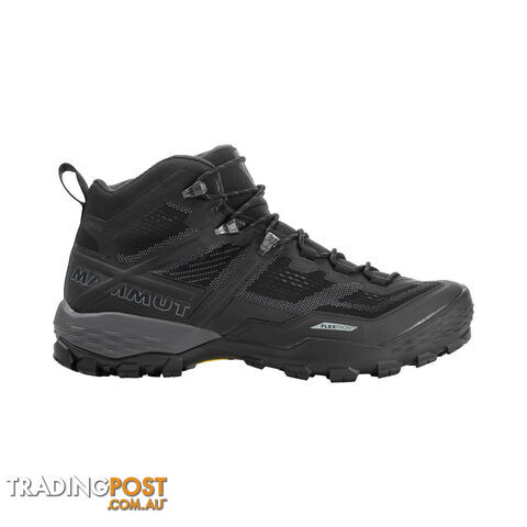 Mammut Ducan Mid GTX Mens Hiking Boots - Black/Dark Titanium - UK10.5 - 3030-03540-00288-1105