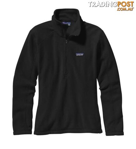 Patagonia Micro D 1/4 Zip Fleece Womens Jacket - Black - L - 26278-BLK-L