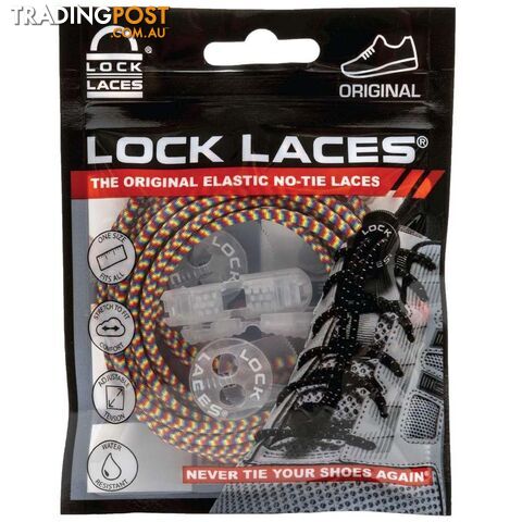 Lock Laces Original No Tie Shoes Laces - Rainbow - LL-ORIG-RBW