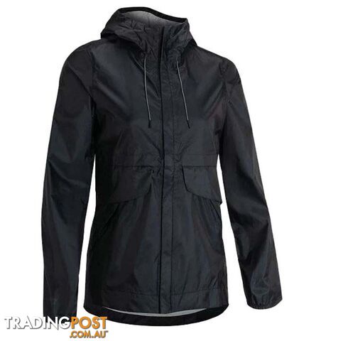 Under Armour Cloudstrike Shell Womens Waterproof Jacket - Black/Black/Black - XL...