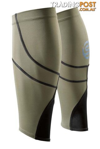 SKINS Essential MX Unisex Compression Calf Sleeves - Utility/Black - XS - SWES00040873023XS