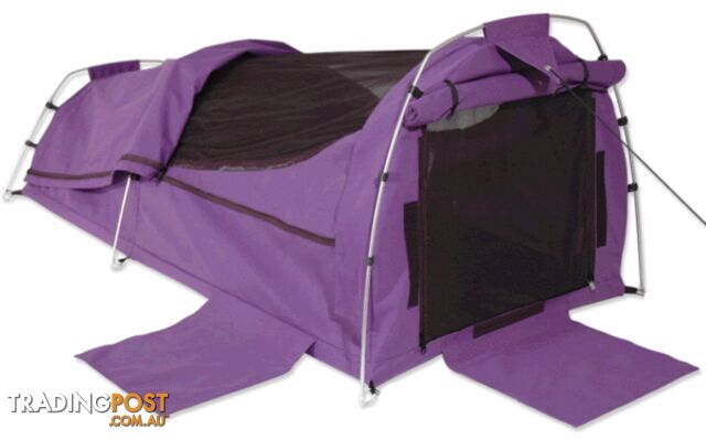 Sahara Nomad Double Dome Canvas Swag & Bag - Purple - sa-nomad-db-purple