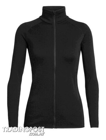 Icebreaker RealFleece Merino Elemental LS Zip Womens Fleece Jacket - Black - XL...