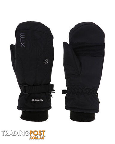 XTM Whistler Adult Unisex Waterproof Snow Mitt Gloves - Black - L - DU013-BLK-L
