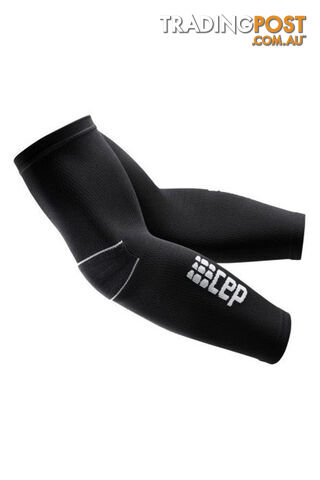 CEP Unisex Compression Arm Sleeves - Black/Grey - Length L2 - IV - WS1AV24