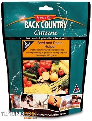 Back Country Cuisine Freeze Dried Food Beef & Pasta Hotpot - Regular - BC403