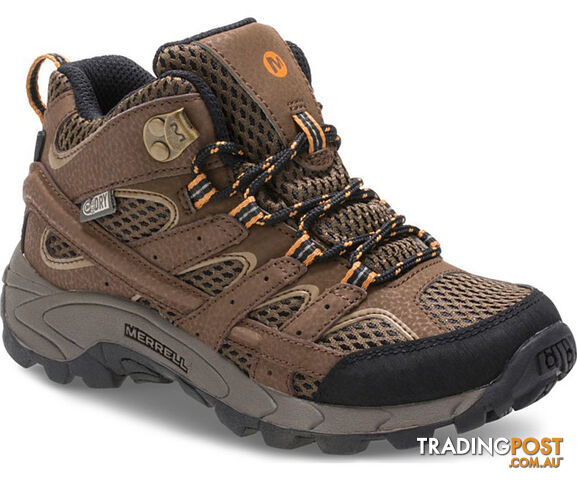 Merrell Moab 2 Mid Big Kids Waterproof Hiking Boots - Earth - 2US - MK261204-2