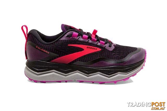 Brooks Caldera 5 Womens Trail Running Shoes - Black/Fushia/Purple - 7.5US -...