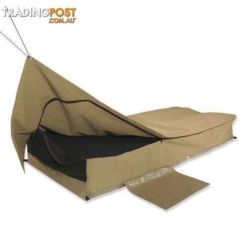 Sahara Traveller Deluxe King Single Traditional Swag & Bag - Brown -...