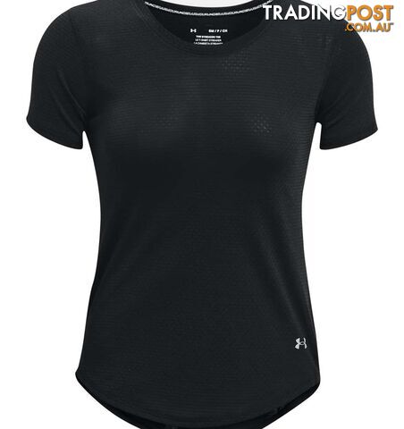 Under Armour Streaker SS Womens Running T-Shirt - Black/Black/Reflective - XS -...