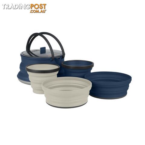 Sea To Summit X-Set 12 Kettle, Mug & Bowl Set - Navy - AXSET12NB