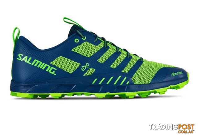Salming OT Comp Mens Trail Running Shoes - Poseidon Blue/Safety Yellow - US10.5...