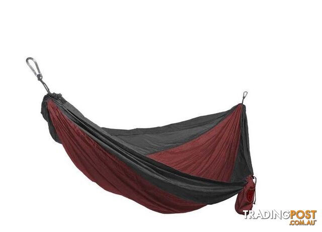 Grand Trunk Double Hammock w/ Strap - Crimson/Charcoal - DLXH-20