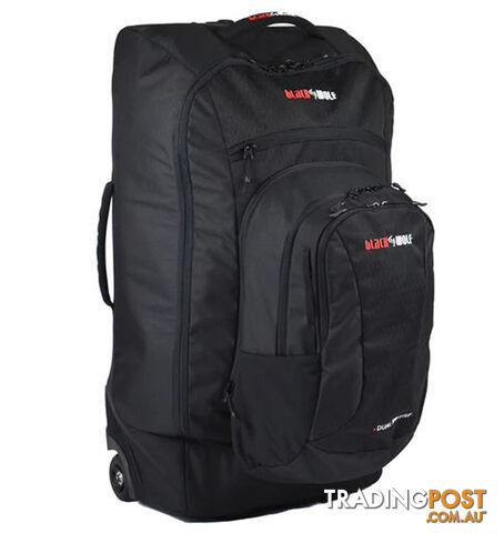 Black Wolf Dual Shuttle 60 Wheeled Luggage Bag - Jet Black - W0033-jetblk