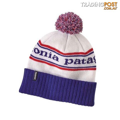 Patagonia Powder Town Unisex Beanie - Park Stripe: Viking Blue - ALL -...