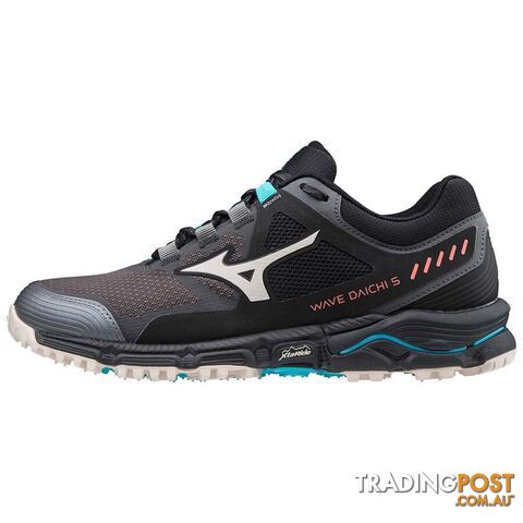 Mizuno Wave Daichi 5 Womens Trail Running Shoes - Magnet/Cloud Gray/Scuba Blue - J1GK207154