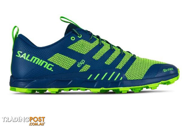 Salming OT Comp Mens Trail Running Shoes - Poseidon Blue/Safety Yellow - US9.0 -...