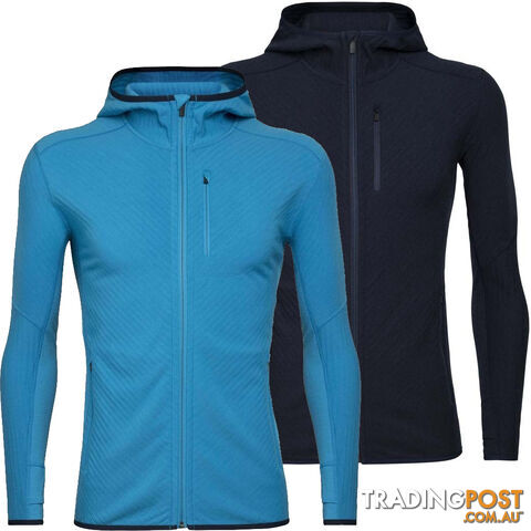 Icebreaker RealFleece Merino Descender LS Zip Mens Fleece Hoodie - 104854