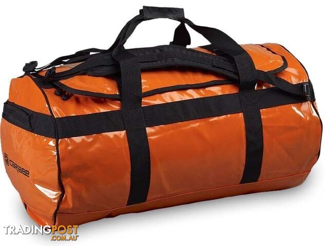 Caribee Kokoda 90L Duffle Bag - Orange/Black Straps - 58073