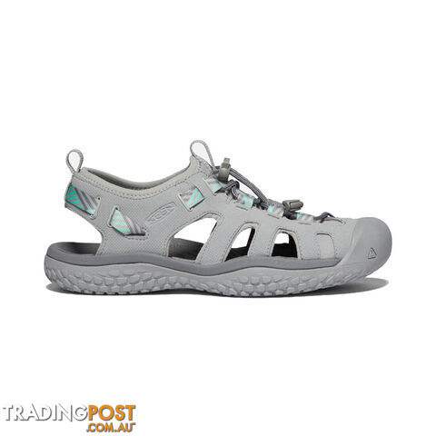 Keen Solr Womens Hiking Sandals - Light Gray Ocean Wave - US 6H - 1022452-6H