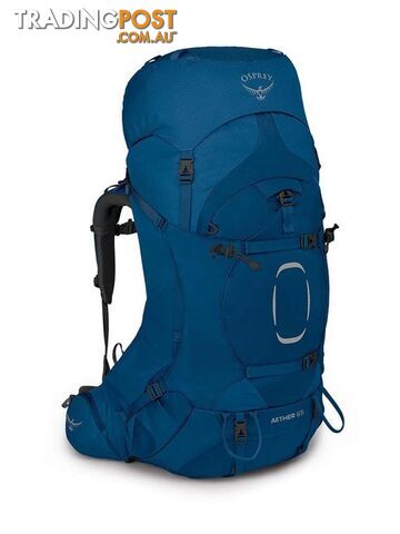 Osprey Aether 65 Mens Hiking Backpack - Deep Water Blue - S/M -...