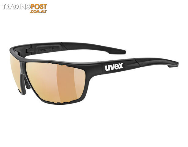 Uvex Sportstyle 706 CV VM Mountain Biking Sunglasses - Black Mat/Red -...