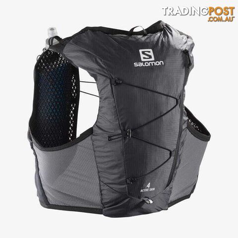 Salomon Active Skin 4 Set Mens Trail Running Pack - Ebony/Black - XS - LC1514300-XS