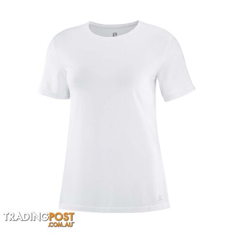 Salomon Essential Womens Short Sleeve Lightweight T-Shirt - White - S -...