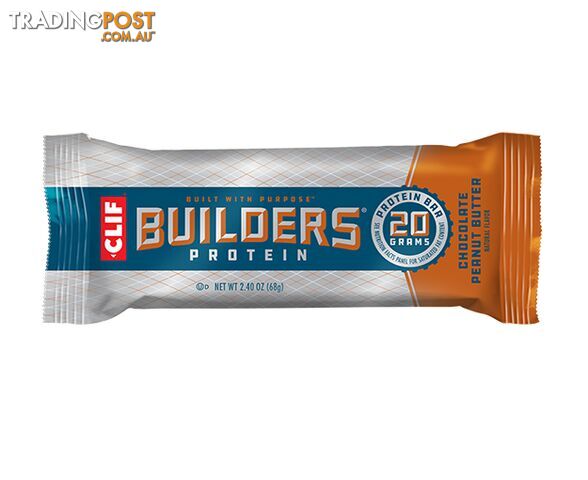 Clif Bar Builders Protein Bar - Chocolate Peanut Butter - Single - Clif-Builders-CPB