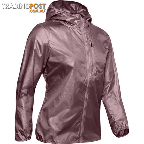 Under Armour OD Impasse Wind Womens Running Jacket - Pink - LG - 1350955-662-LG