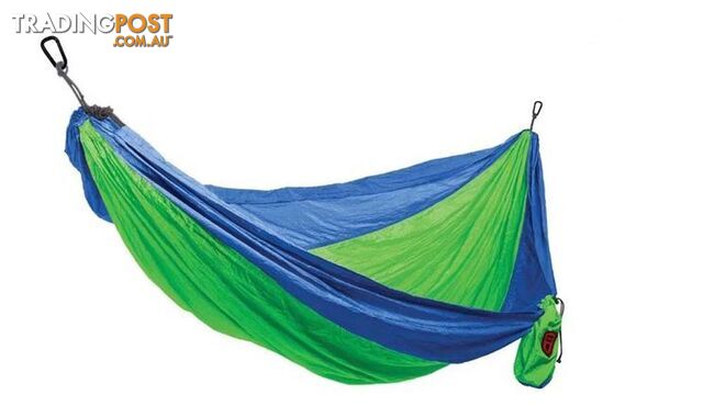 Grand Trunk Double Hammock w/ Strap - Lime Green/Blue - DLXH-41-30
