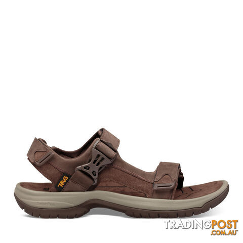 Teva Tanway Leather Mens Everyday Sandals - Chocolate Brown - 11 -...