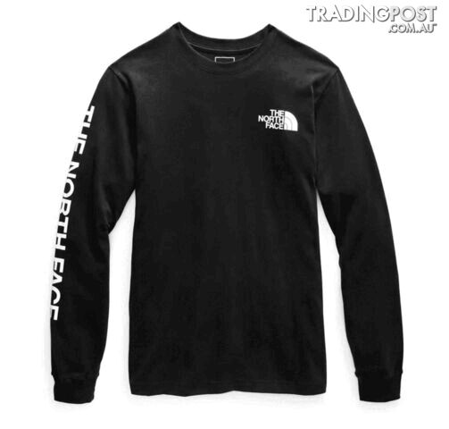 The North Face TNF Sleeve Hit Mens Long-Sleeve Tee - TNF Black - Xl -...