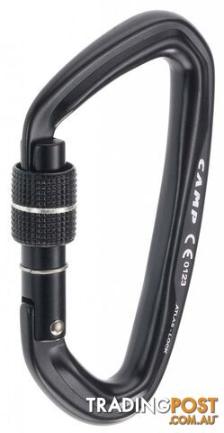 CAMP Atlas Screw Gate Carabiner - Black - CAMP137304