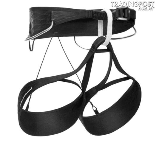 Black Diamond Airnet Mens Climbing Harness - Black/White - S - BD6511089139SM_1