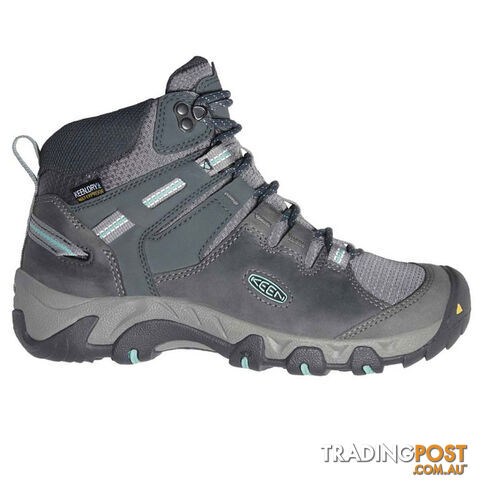 Keen Steens Leather WP Womens Waterproof Hiking Boots - Steel Grey Ocean Wave -...