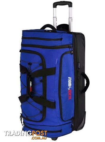 Black Wolf Bladerunner Rolling Travel Bag 80L + 20L - Blue - 1410-Blue