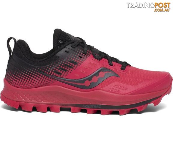 Saucony Peregrine 10 ST Womens Trail Running Shoes - Barberry/Blk - 6.5US - S10568-20-65