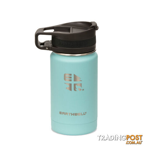 Earthwell Roaster Vacuum Bottle 12oz/350ml - Loop Cap - Aqua Blue - VJ12-R10L30