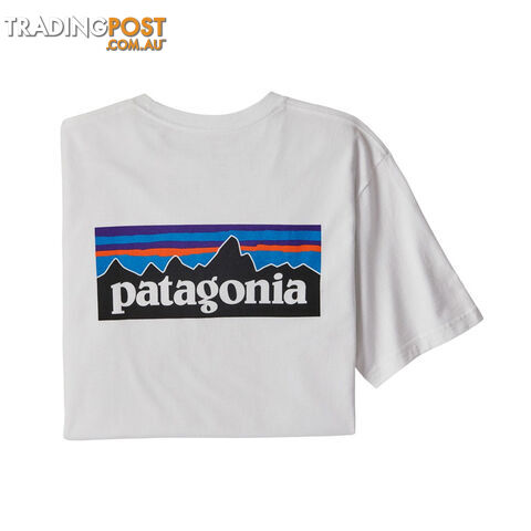 Patagonia P-6 Logo Responsibili-Tee Mens T-Shirt - White - XXL - 38504-WHI-XXL