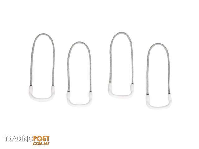 Eagle Creek Reflective Finger Loop Zipper Pull Set - White - EC0A2V78-White